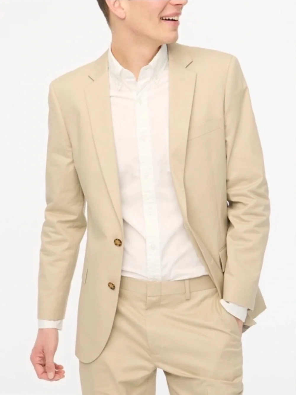J Crew Blazer 44L Thompson Tan